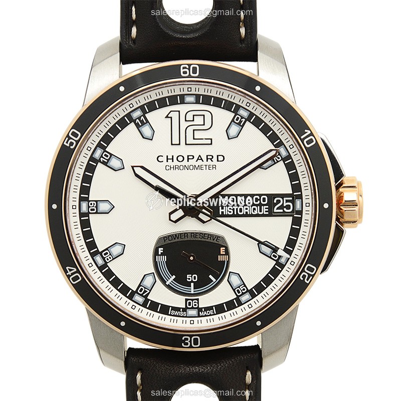 Chopard 168569-9001 Replica - Automatic Titanium Case - Gray Dial - Black Cowhide Strap